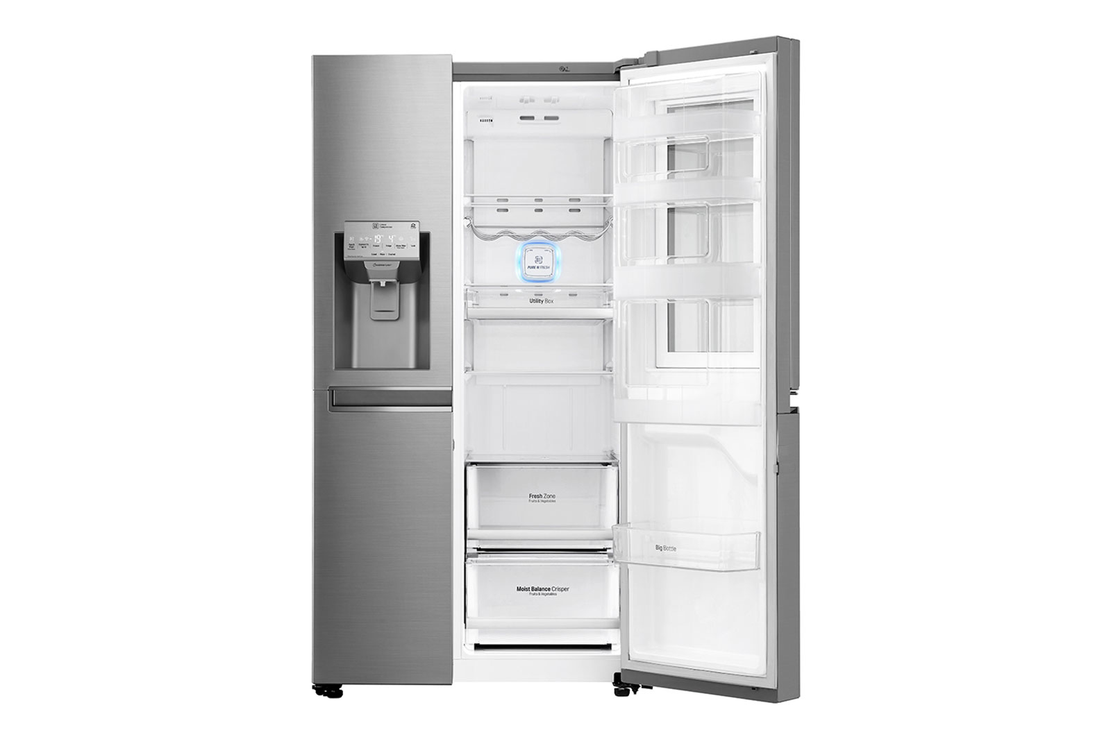 LG GSI960PZAZ side-by-side køle-fryseskab Fritstående 625 L F Rustfrit stål